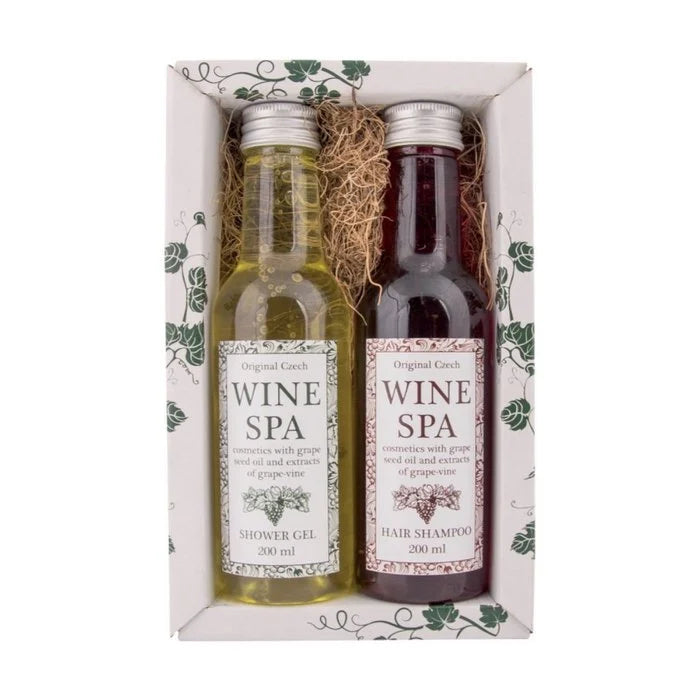 Cadeaupakket Wine Spa – douchegel + shampoo