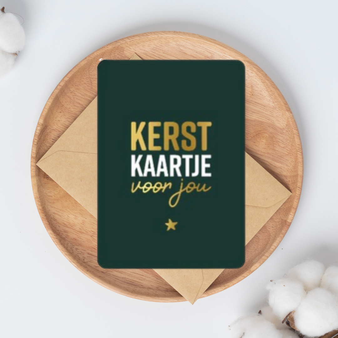 A6 Kerstkaart met de tekst kerstkaartje voor jou