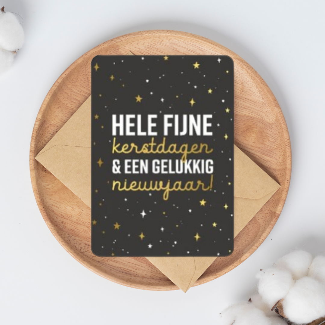 KerstKaart - Hele Fijne Kerstdagen en een Gelukkig Nieuwjaar