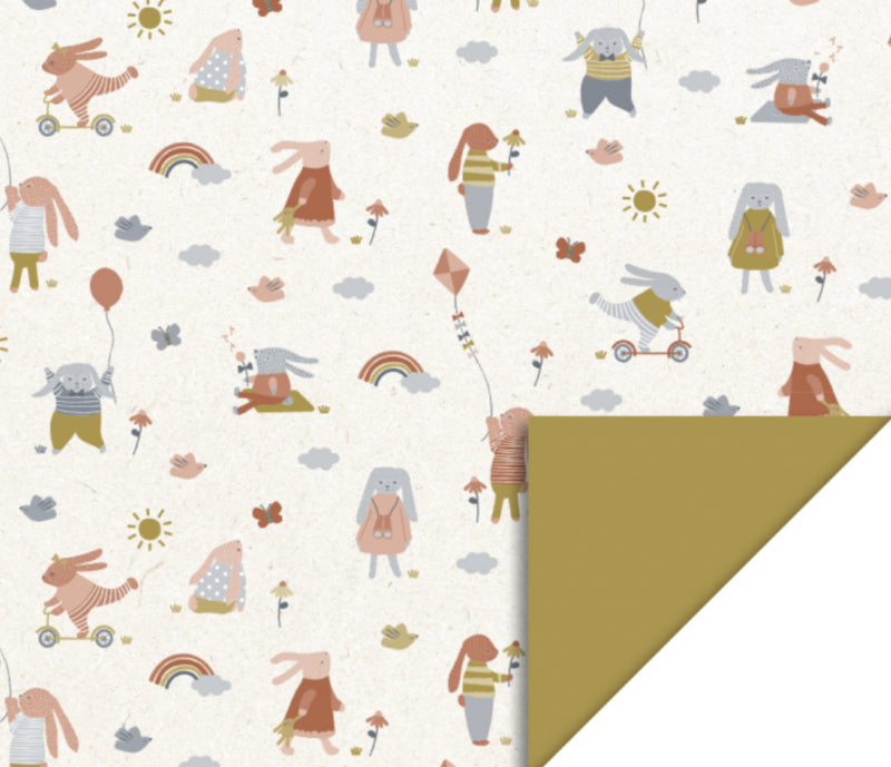 Inpakpapier - Sweet Bunny Het cadeaupapier is 30 cm x 3 meter. 