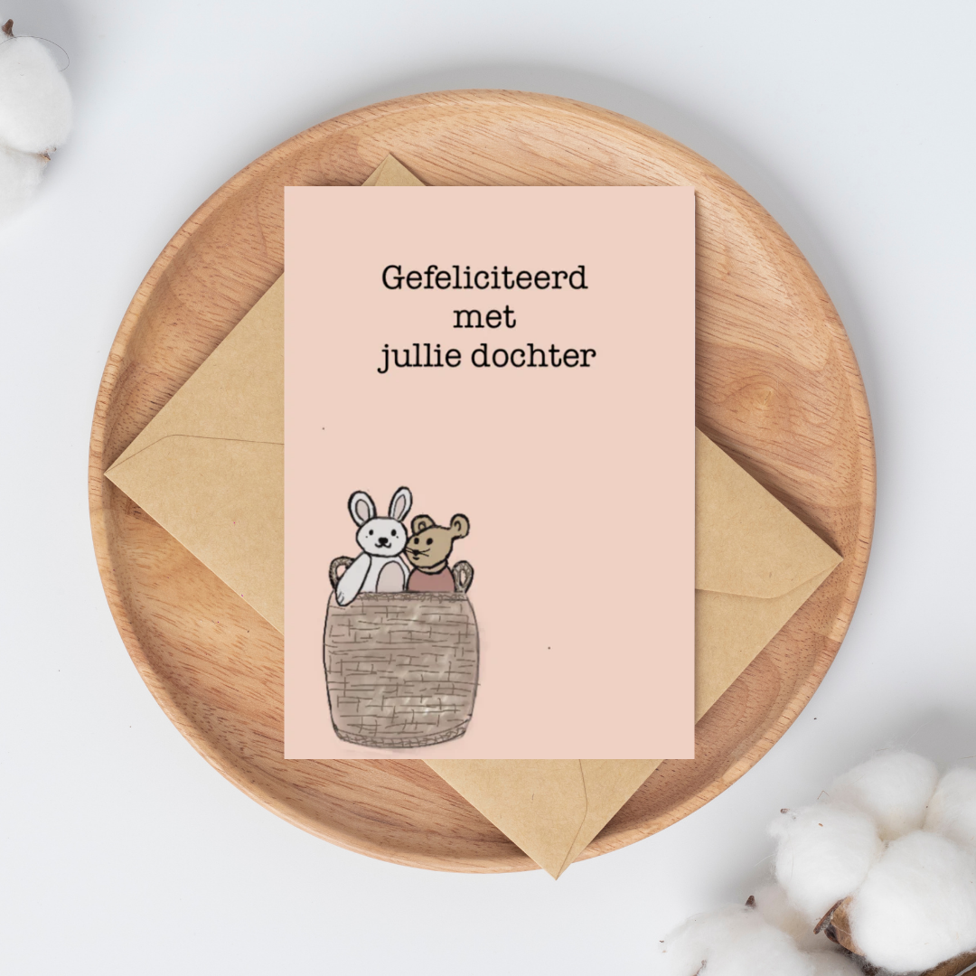 Kaart - Gefeliciteerd met jullie dochter