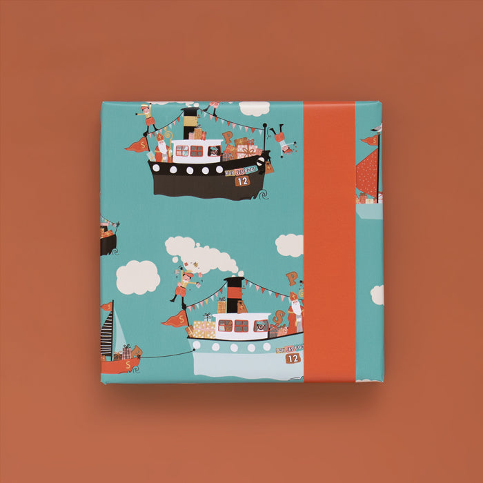 Sinterklaas Inpakpapier -  Pakjesboot