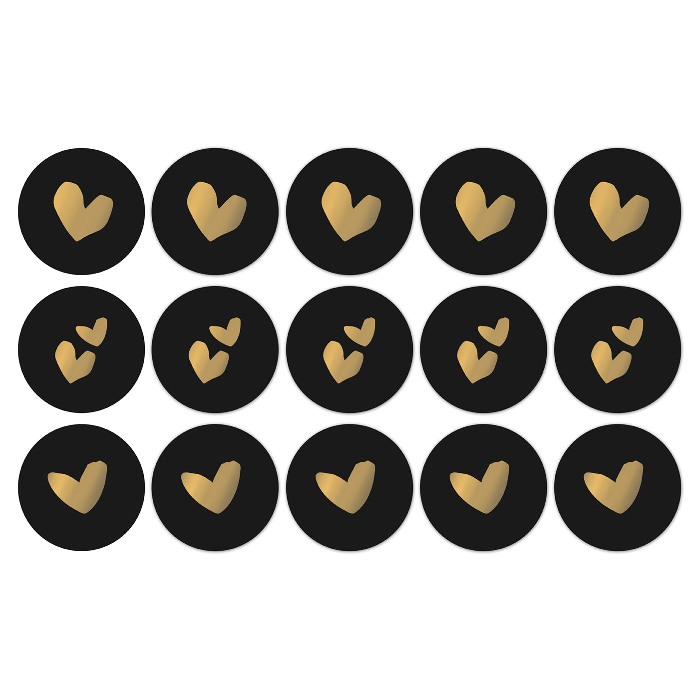 Stickers - Solo Hearts - Zwart