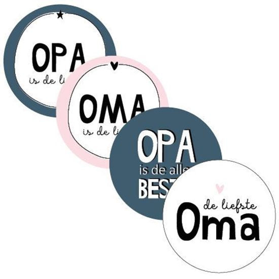 Stickers - Opa / Oma (5 stuks)