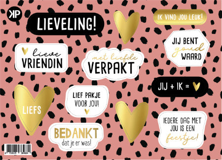 Stickervel - Lieveling (per stuk)